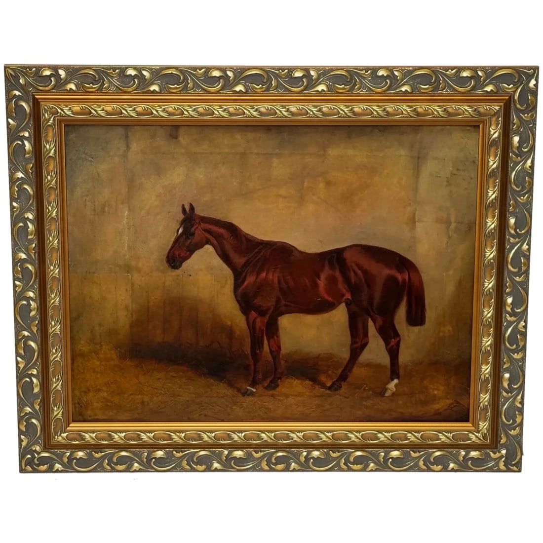 Equine Elegance Chestnut Hunter in Stable c1842 by Charles Bilger Spalding RA: Equine Elegance Chestnut Hunter in Stable c1842 by Charles Bilger Spalding RA Click image to enlarge Description Timeless Equine Elegance — “Chestnut Hunter in Stable” (