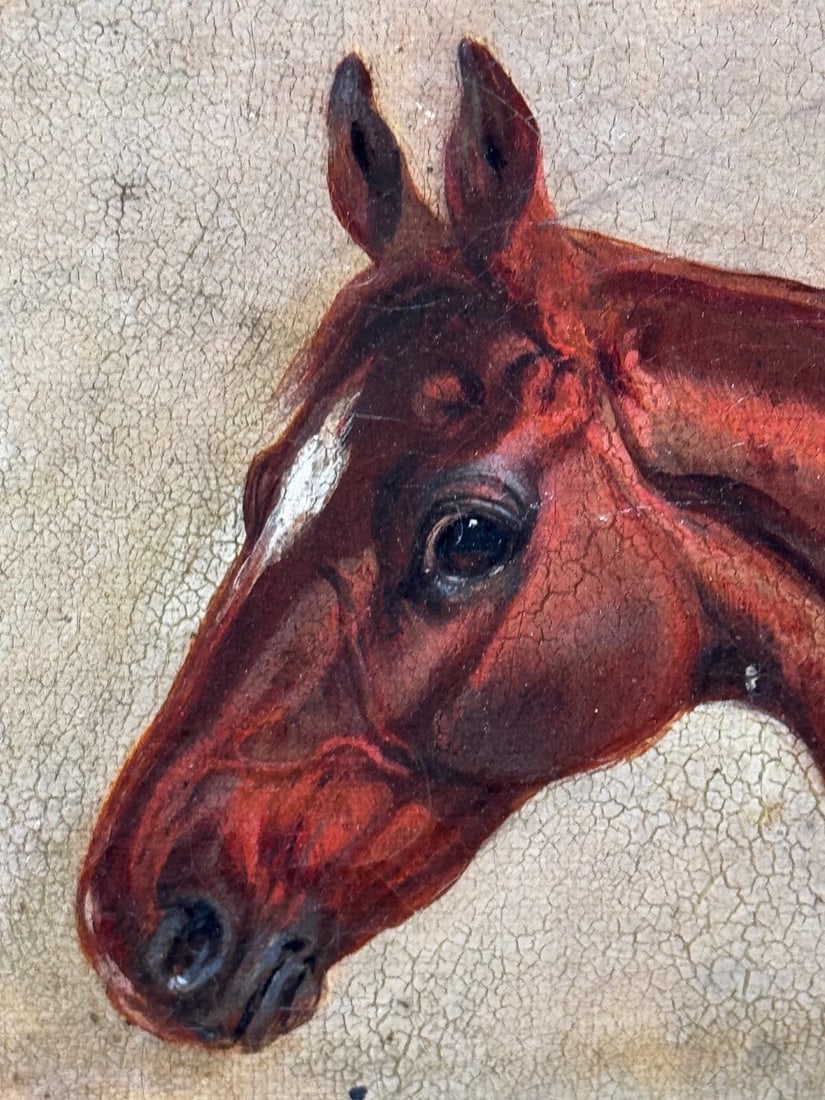 Equine Elegance Chestnut Hunter in Stable c1842 by Charles Bilger Spalding RA - 5