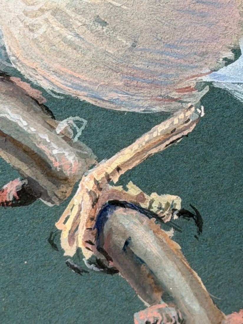 Original Painting Bird Study Jays Signed Donald Watson (1918–2005) Dated 1957 - 14