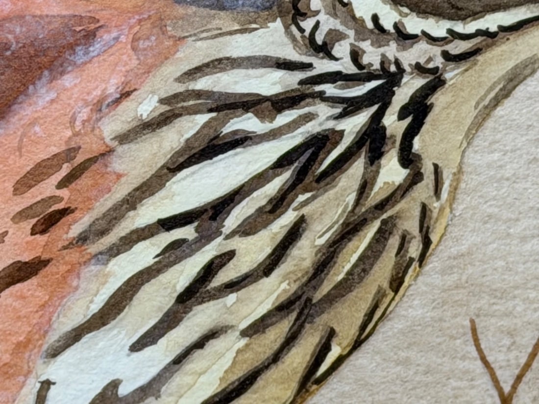 Mid Century Painting Redwing Bird Signed By Ralston Gudgeon RSW 1910-1984 - 20
