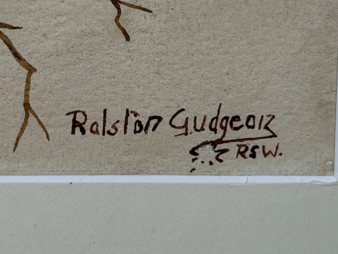 Mid Century Painting Redwing Bird Signed By Ralston Gudgeon RSW 1910-1984 - 4