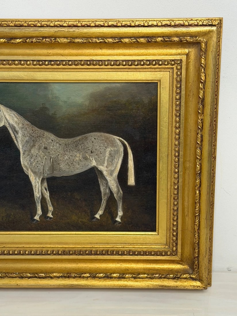 Grisette Flea-Bitten Grey Hunter Mare Sporting Oil Signed Herbert St. John Jones - 11