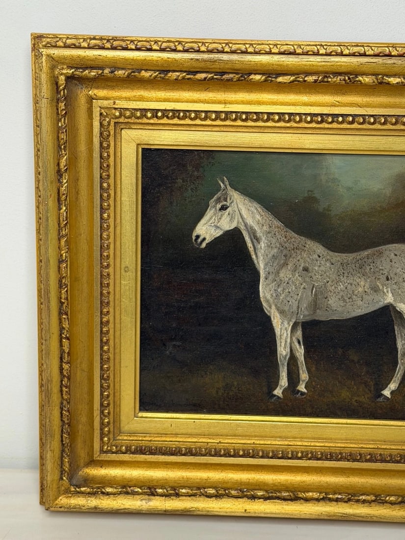 Grisette Flea-Bitten Grey Hunter Mare Sporting Oil Signed Herbert St. John Jones - 12