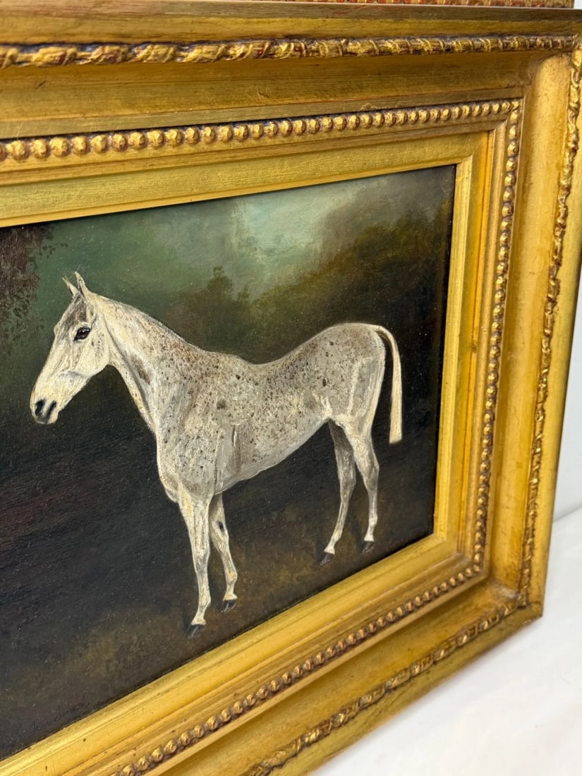 Grisette Flea-Bitten Grey Hunter Mare Sporting Oil Signed Herbert St. John Jones - 13