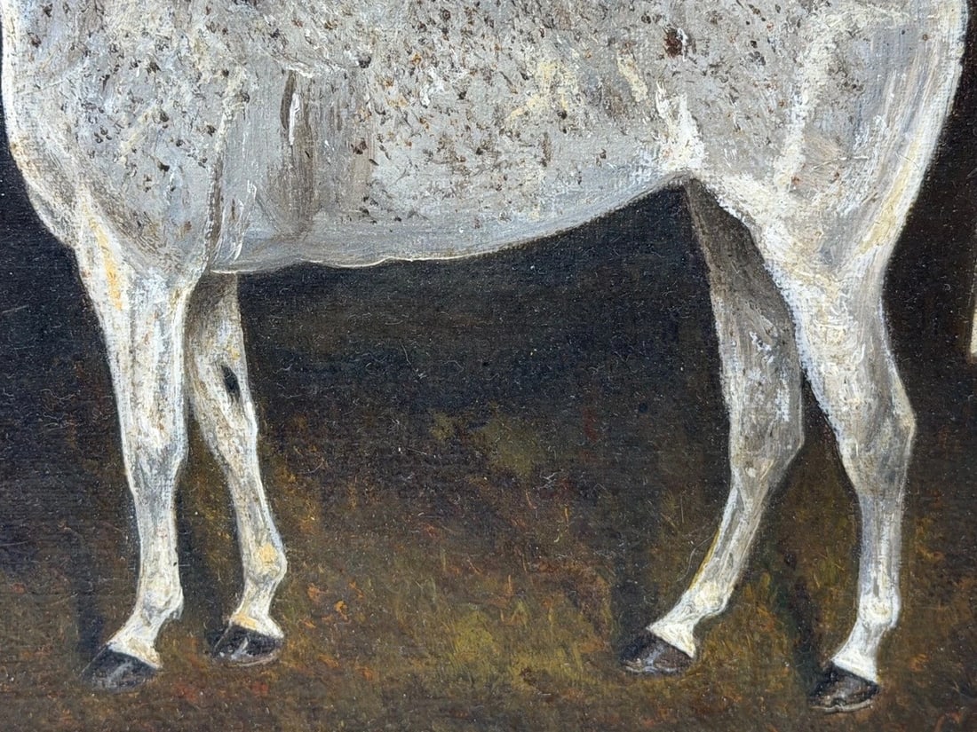 Grisette Flea-Bitten Grey Hunter Mare Sporting Oil Signed Herbert St. John Jones - 7
