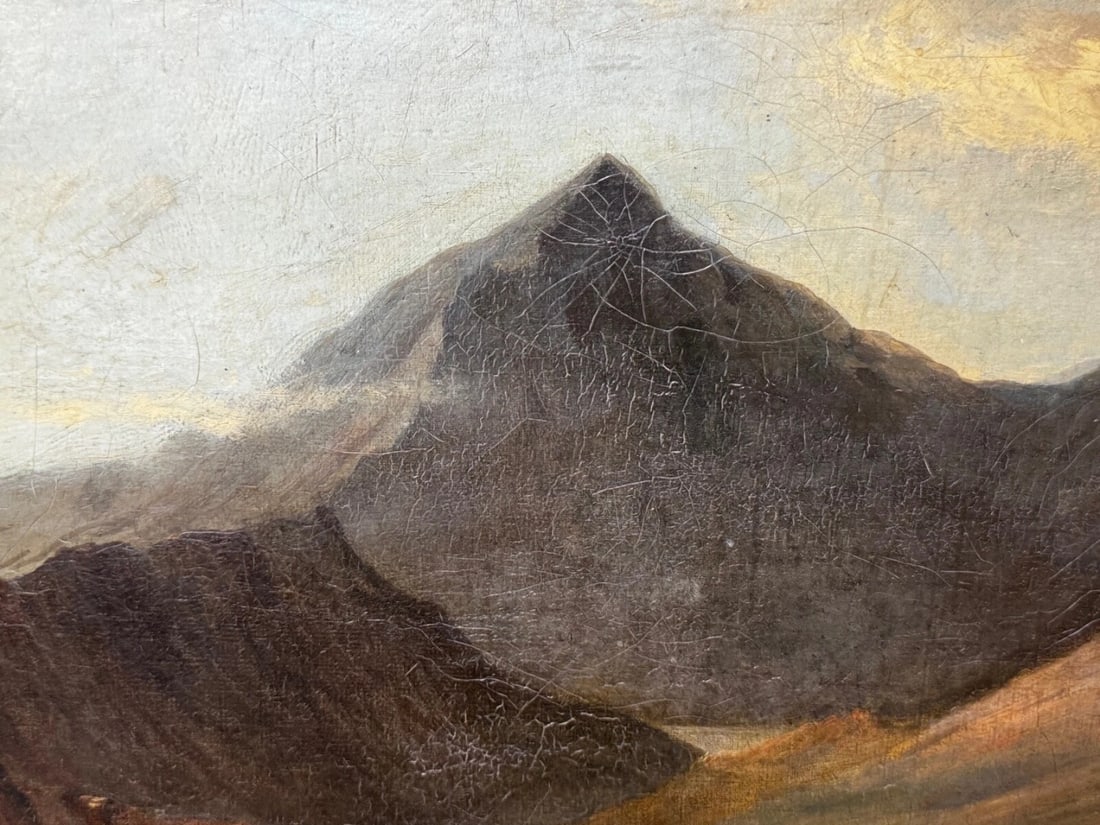 Large Oil Painting Mount Snowdon North Wales Attributed Edward William 1781-1855 - 8