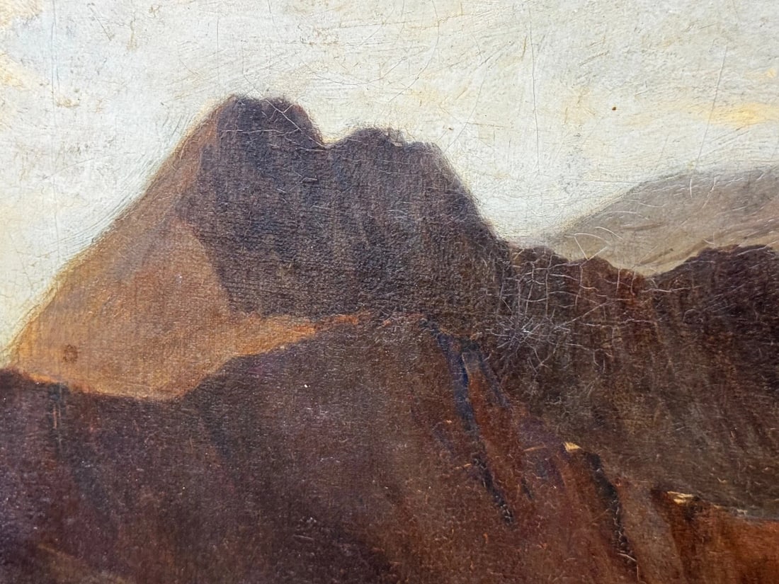 Large Oil Painting Mount Snowdon North Wales Attributed Edward William 1781-1855 - 9