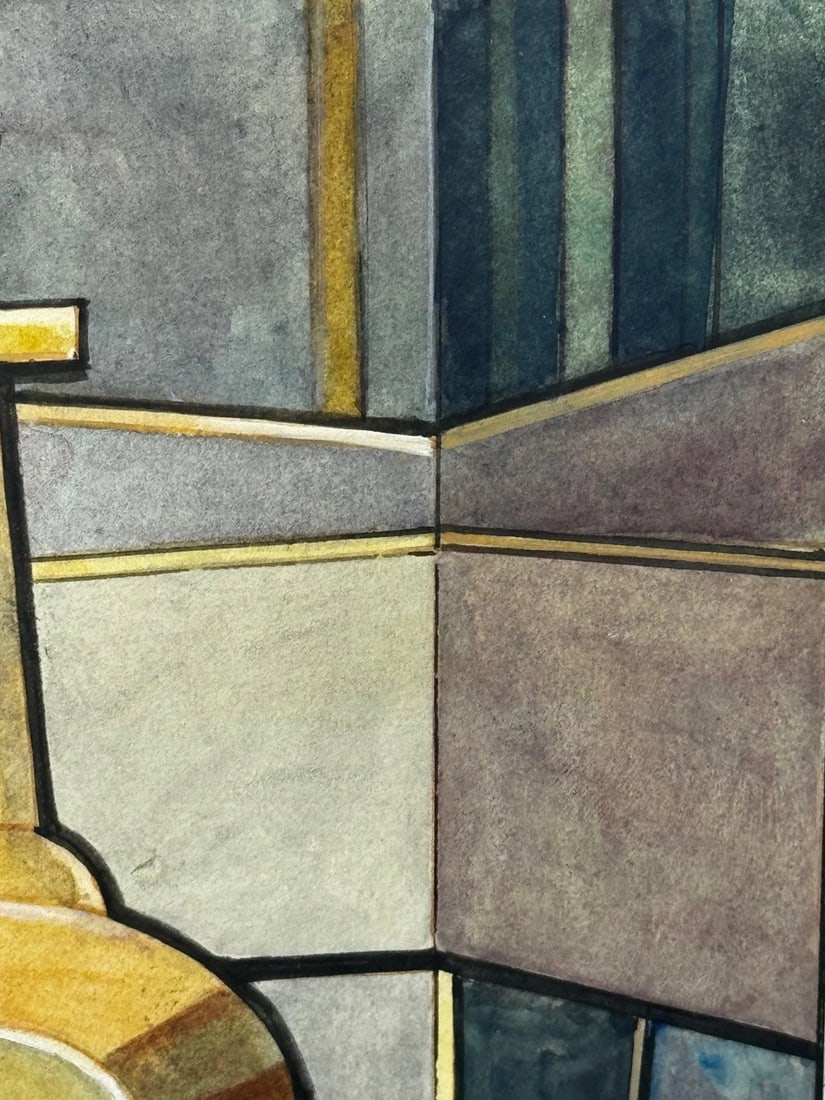 Edward Carter Preston Cubism Painting Domestic Kitchen Geometry C1925 - 14