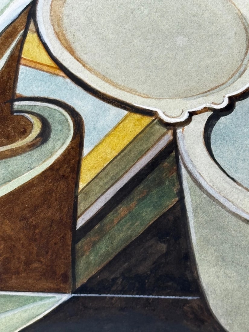 Edward Carter Preston Cubism Painting Domestic Kitchen Geometry C1925 - 15