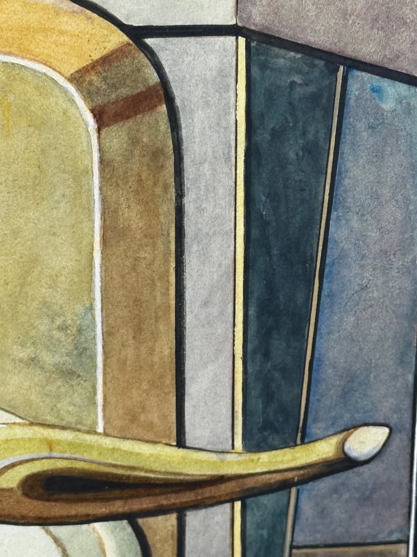 Edward Carter Preston Cubism Painting Domestic Kitchen Geometry C1925 - 16