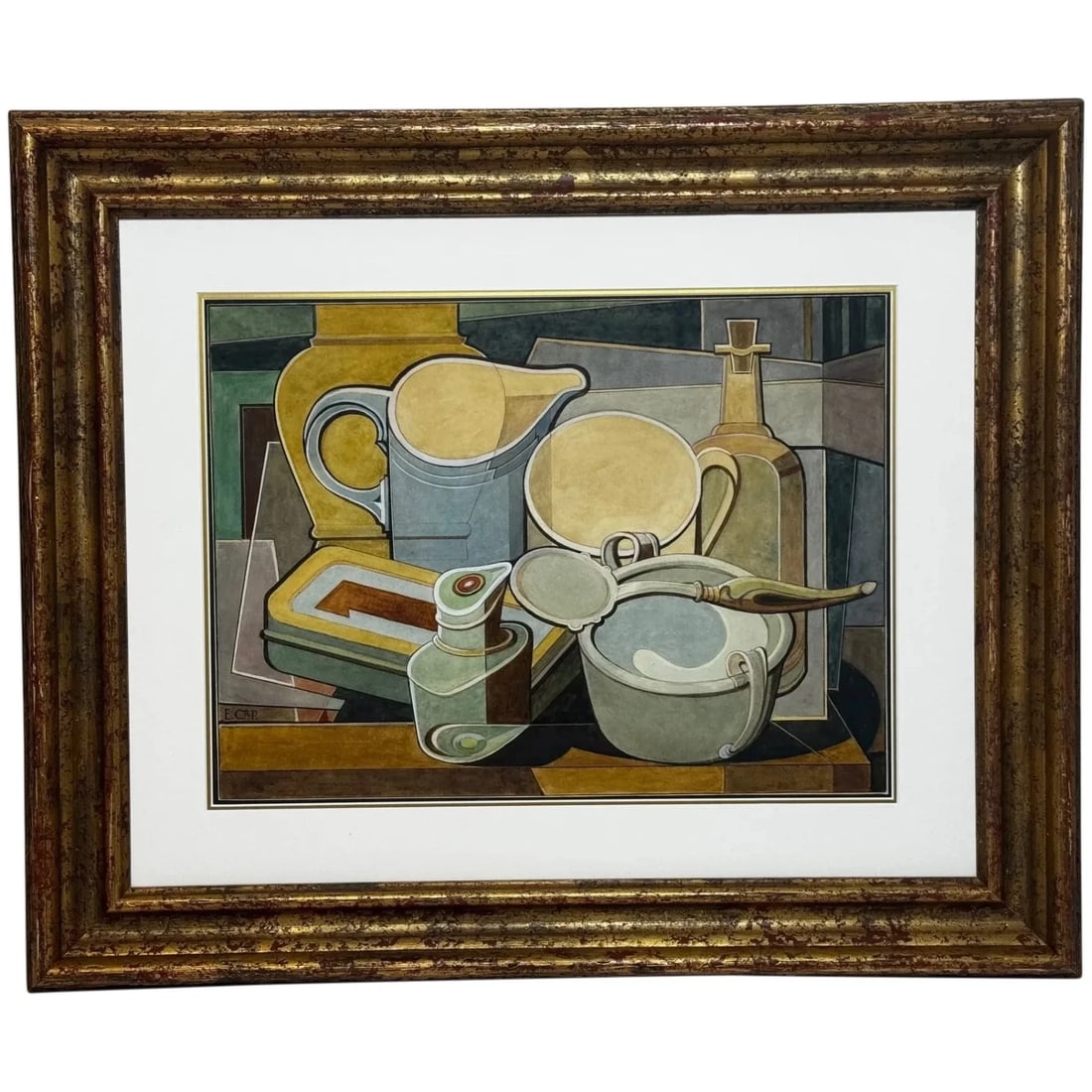 Edward Carter Preston Cubism Painting Domestic Kitchen Geometry C1925 (1 of 20)