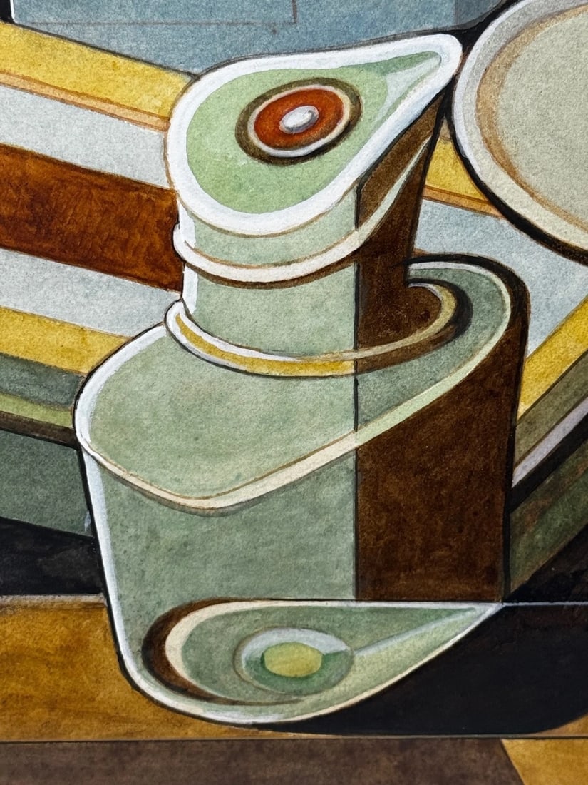 Edward Carter Preston Cubism Painting Domestic Kitchen Geometry C1925 - 4