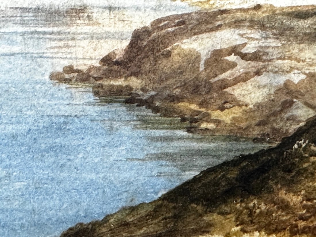 Samuel Edward Kelly Watercolour Coastal Landscape Babbacombe Beach Devon - 16