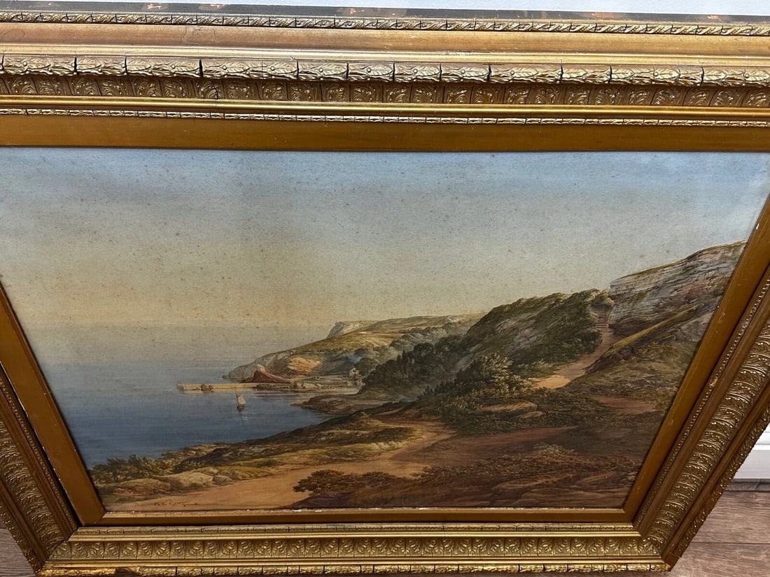 Samuel Edward Kelly Watercolour Coastal Landscape Babbacombe Beach Devon - 5