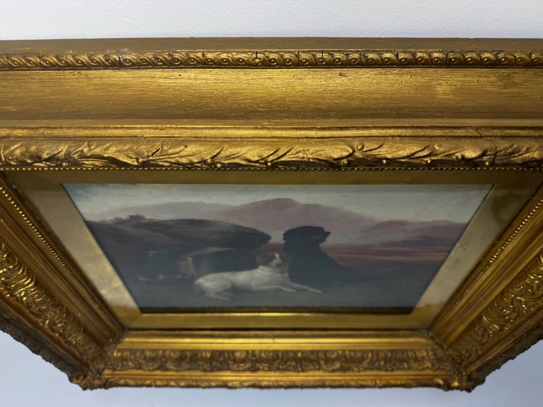 Victorian Oil Painting Sporting "Game Dogs" Signed Robert Cleminson (1864-1903) - 17