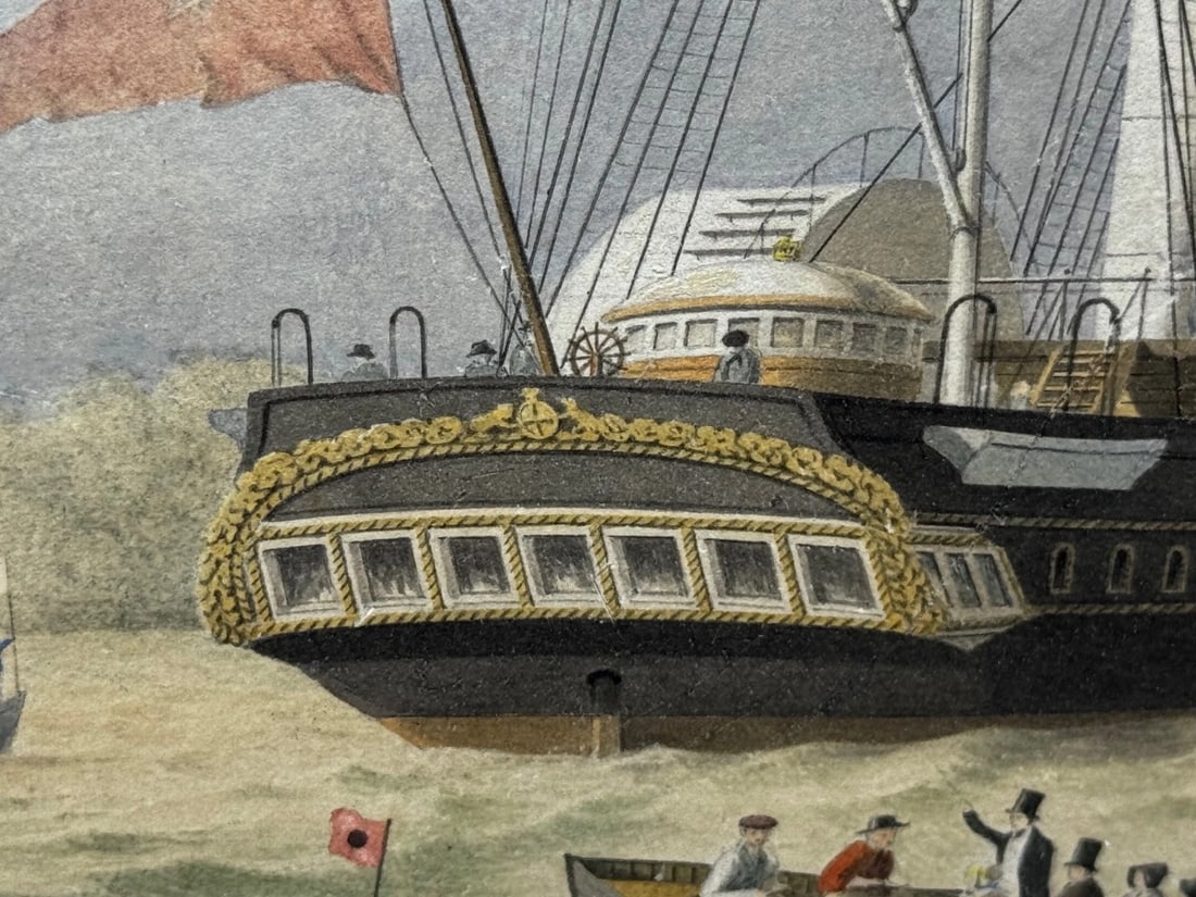 Painting HMY Victoria & Albert First Royal Steam Yacht Off Osborne House C1852 - 11