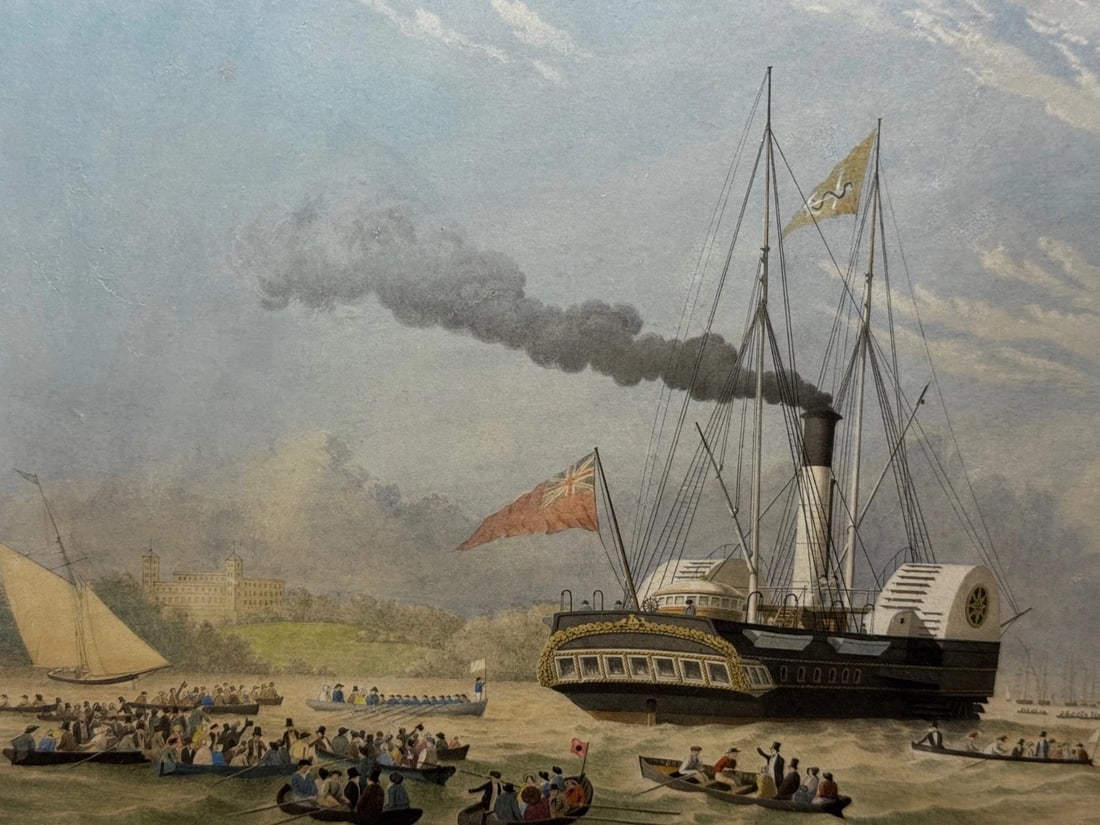 Painting HMY Victoria & Albert First Royal Steam Yacht Off Osborne House C1852 - 2