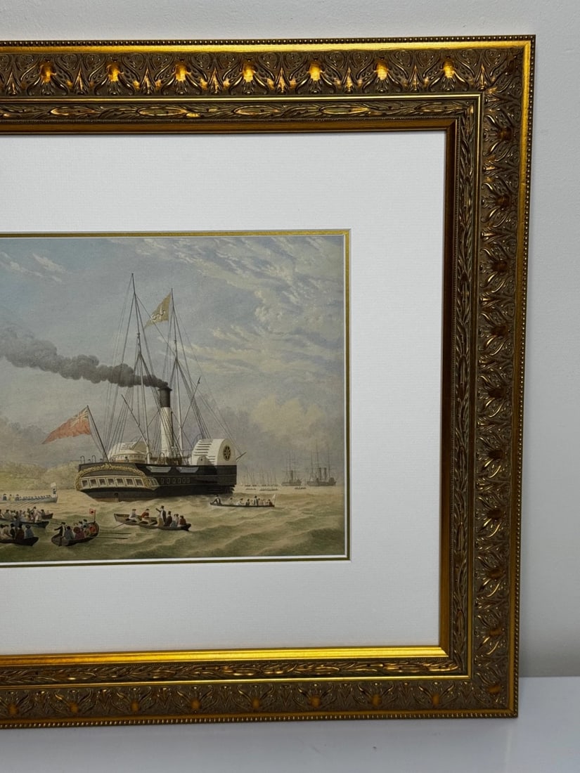 Painting HMY Victoria & Albert First Royal Steam Yacht Off Osborne House C1852 - 4