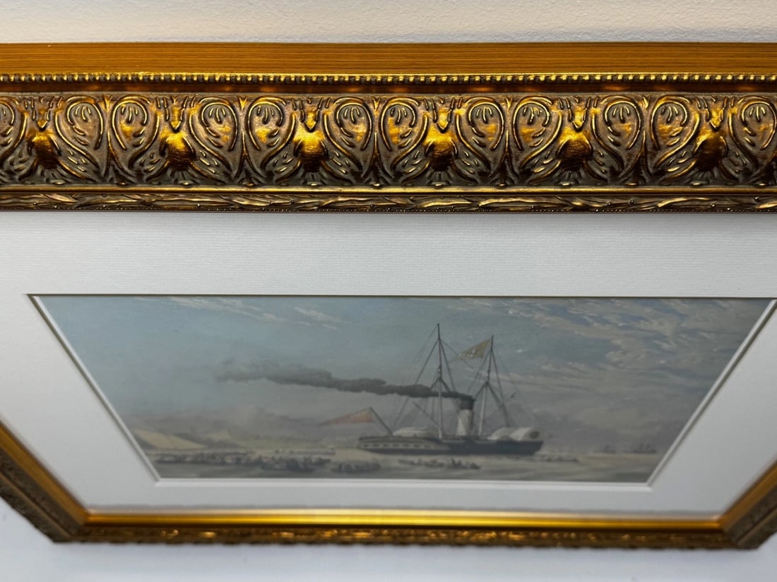 Painting HMY Victoria & Albert First Royal Steam Yacht Off Osborne House C1852 - 6