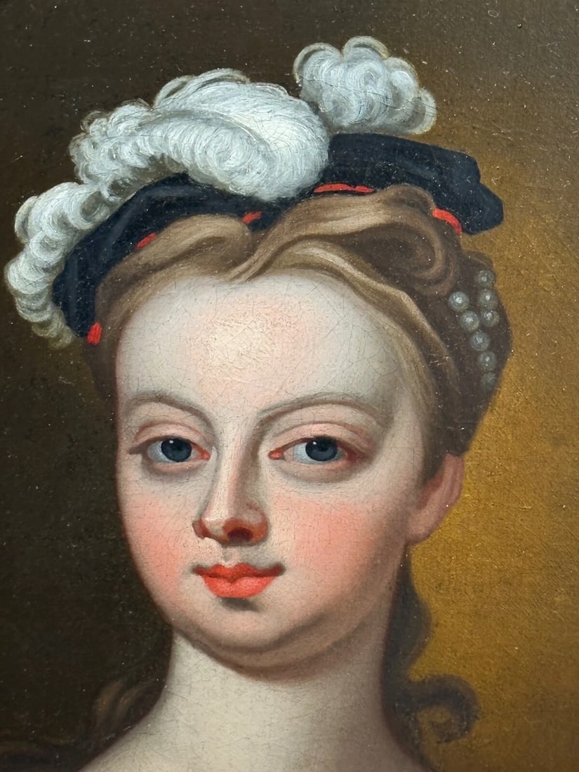 Oil Portrait Lady Lucy Montagu Countess of Guilford Circle John Vanderbank C1734 - 10