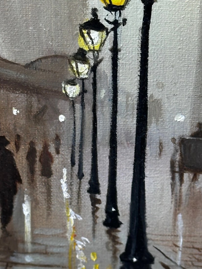 Oil Painting – Liverpool Strand Street Dock Road 1911 Edwardian Cityscape - 16
