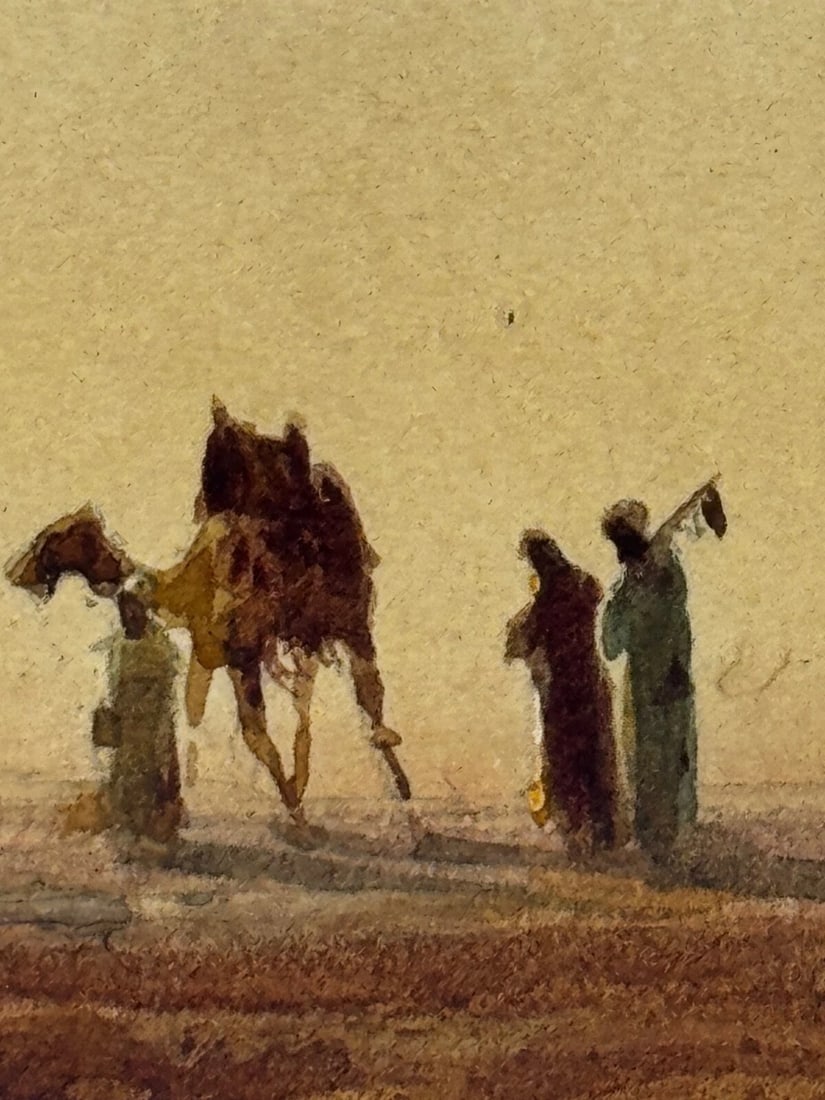 Victorian Orientalism Bedouin Tribesmen Suez Canal by Henry Andrew Harper - 12