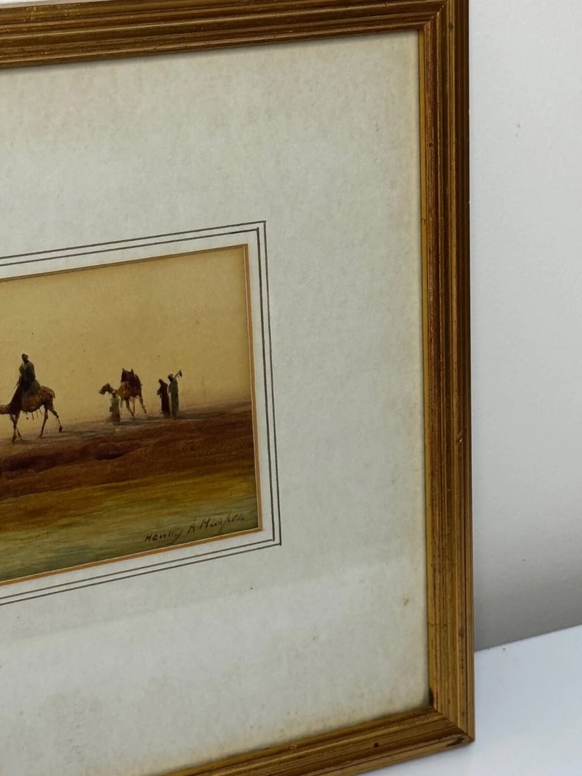 Victorian Orientalism Bedouin Tribesmen Suez Canal by Henry Andrew Harper - 3