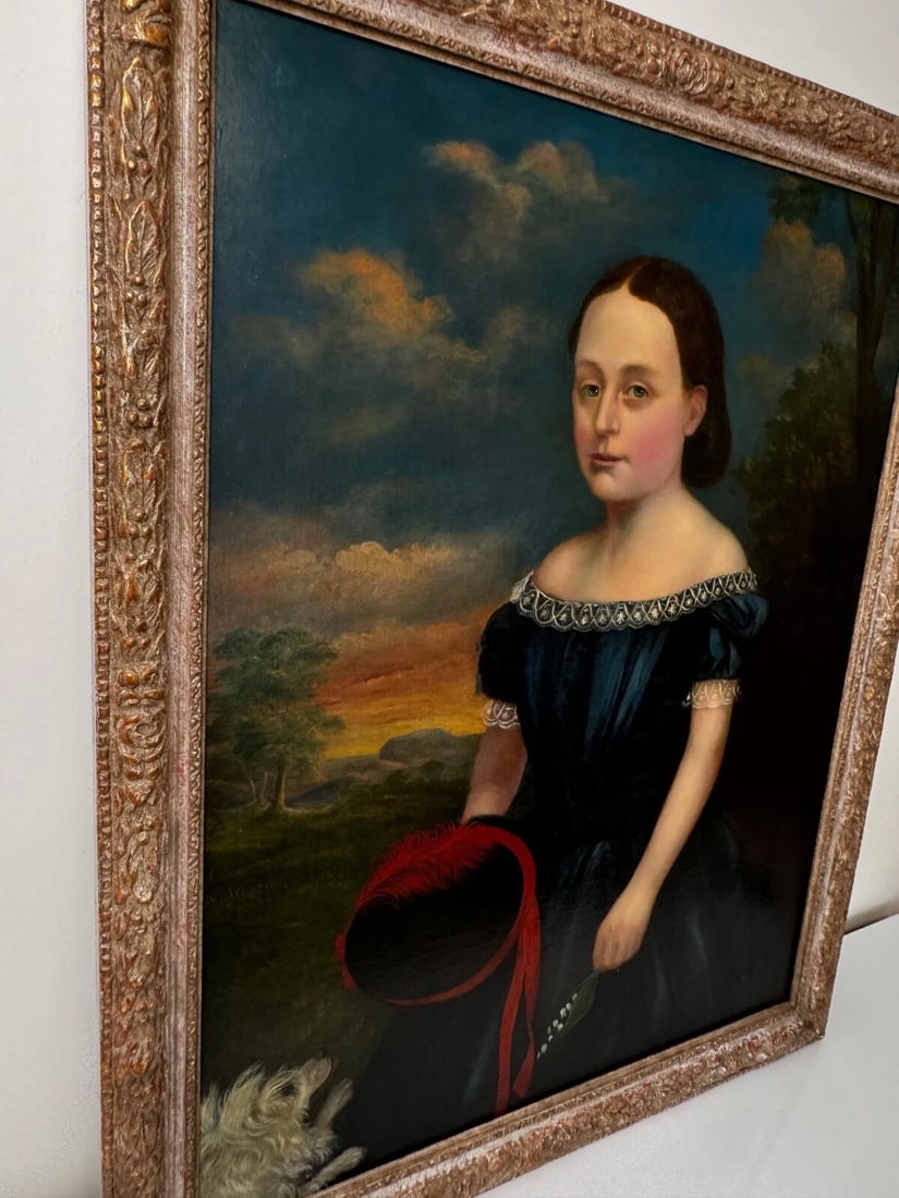 19th Century Portrait Eliza Maddock of Onchan Isle of Man With Havanese Dog - 20