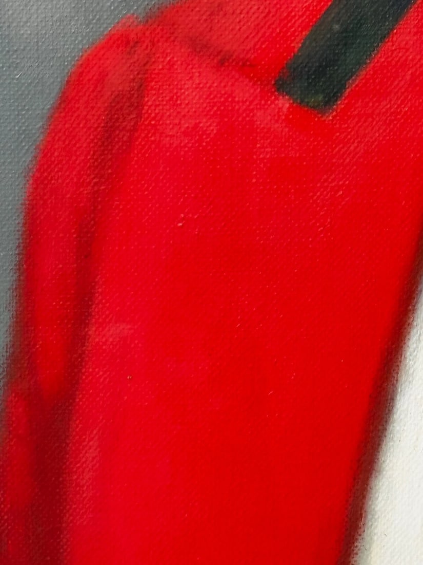 Red Coat Huntsman Portrait Oil Painting Sir Philip Grey Egerton 15th Baronet - 14