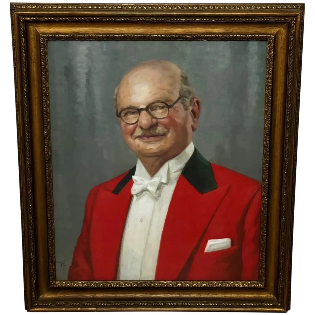 Red Coat Huntsman Portrait Oil Painting Sir Philip Grey Egerton 15th Baronet (1 of 20)