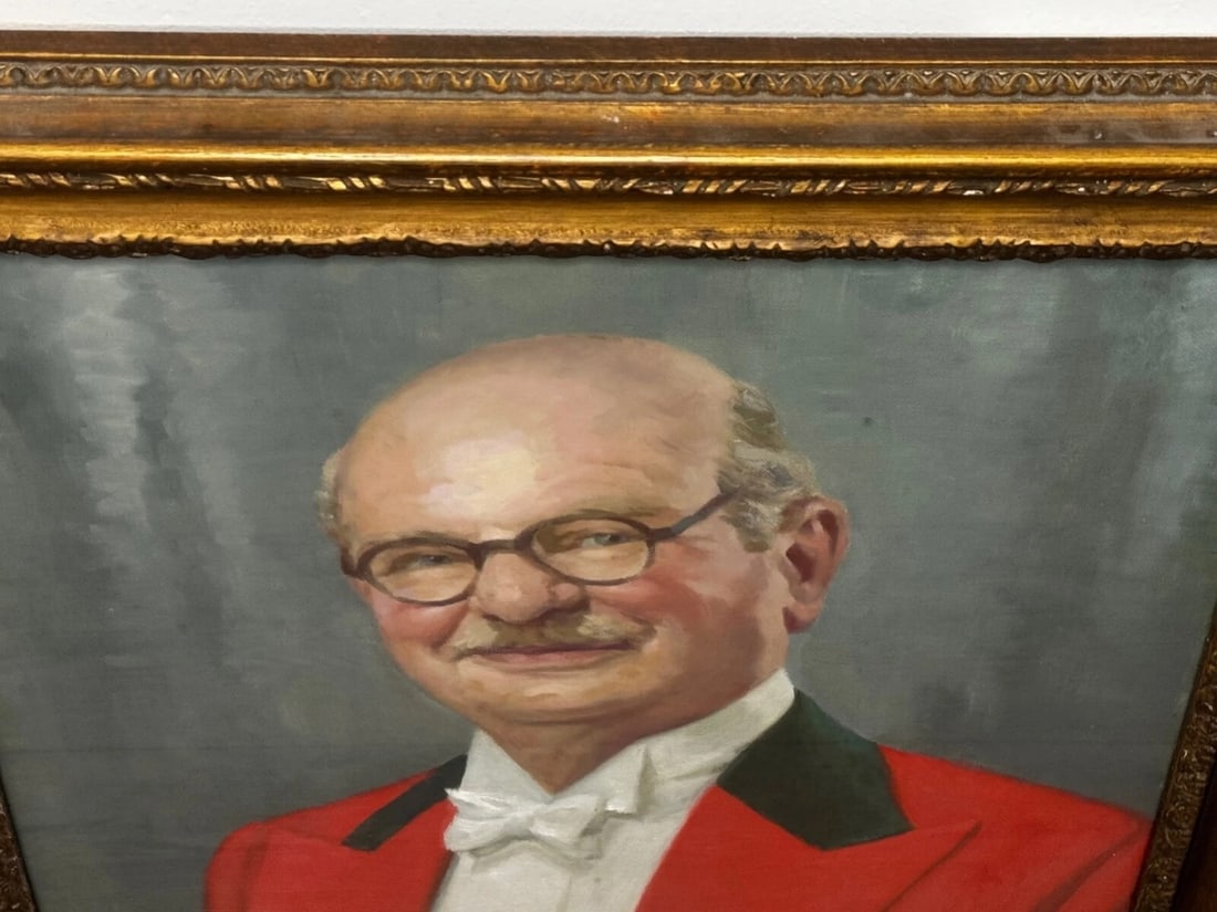 Red Coat Huntsman Portrait Oil Painting Sir Philip Grey Egerton 15th Baronet - 6