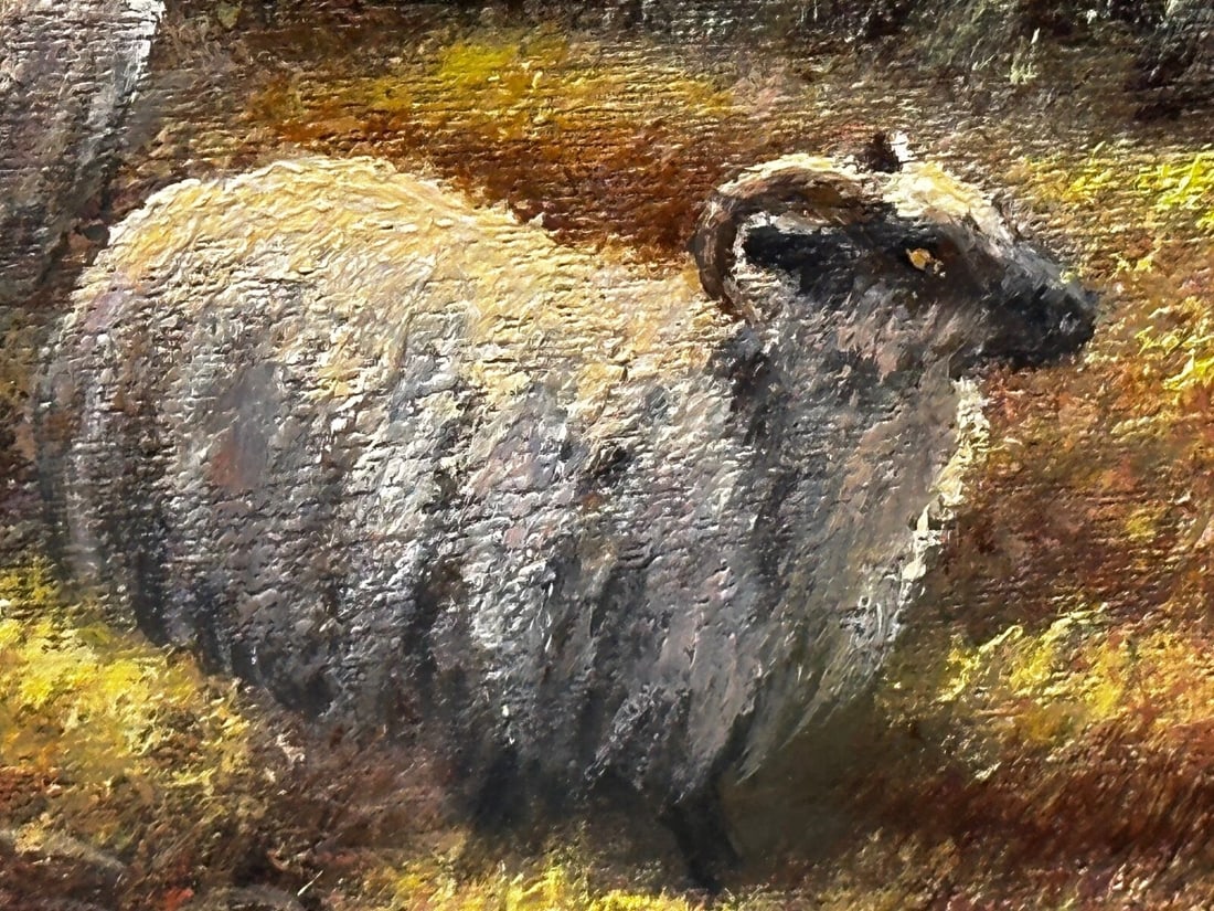 Oil Painting Scottish Highlands Sheep In The Ben Nevis Range By Wendy Reeves - 10