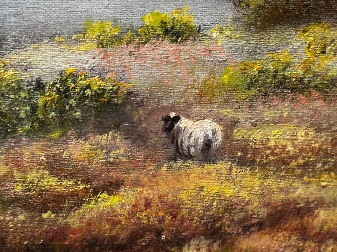 Oil Painting Scottish Highlands Sheep In The Ben Nevis Range By Wendy Reeves - 9