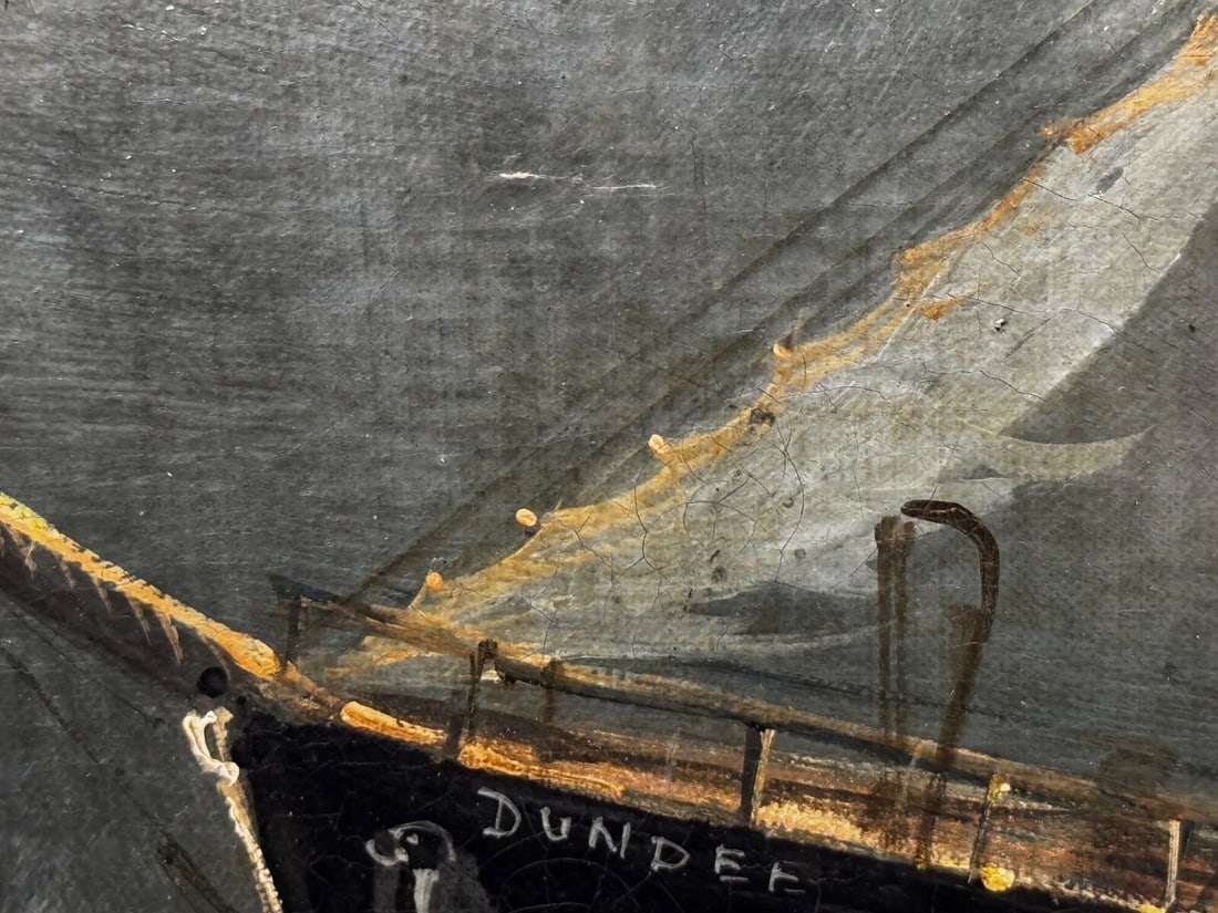 Large Painting Sealer Whaler Ship Of Dundee Sinking The Rescue By William Broome - 5