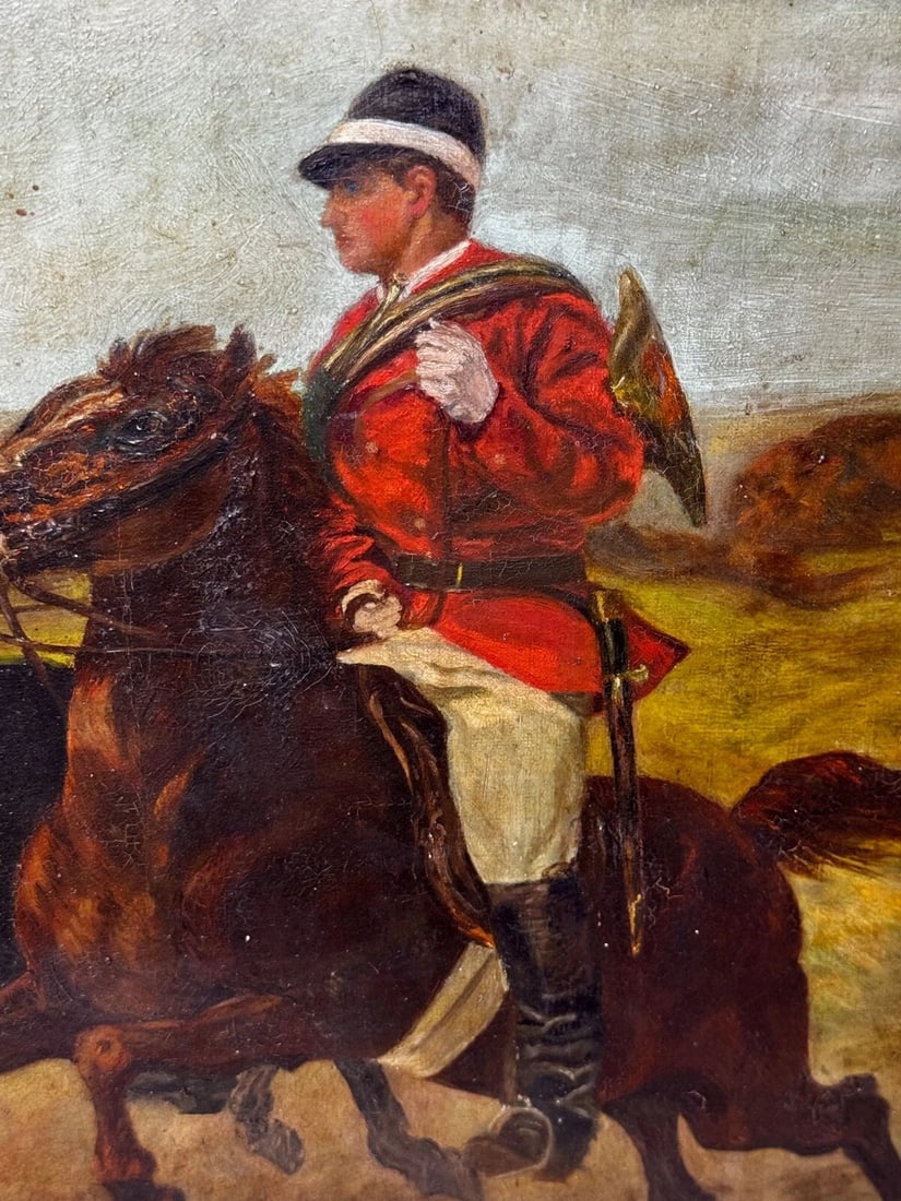 19th Century Oil Painting Huntsman In Hot Pursuit by Guillaume Urban Régamey - 12