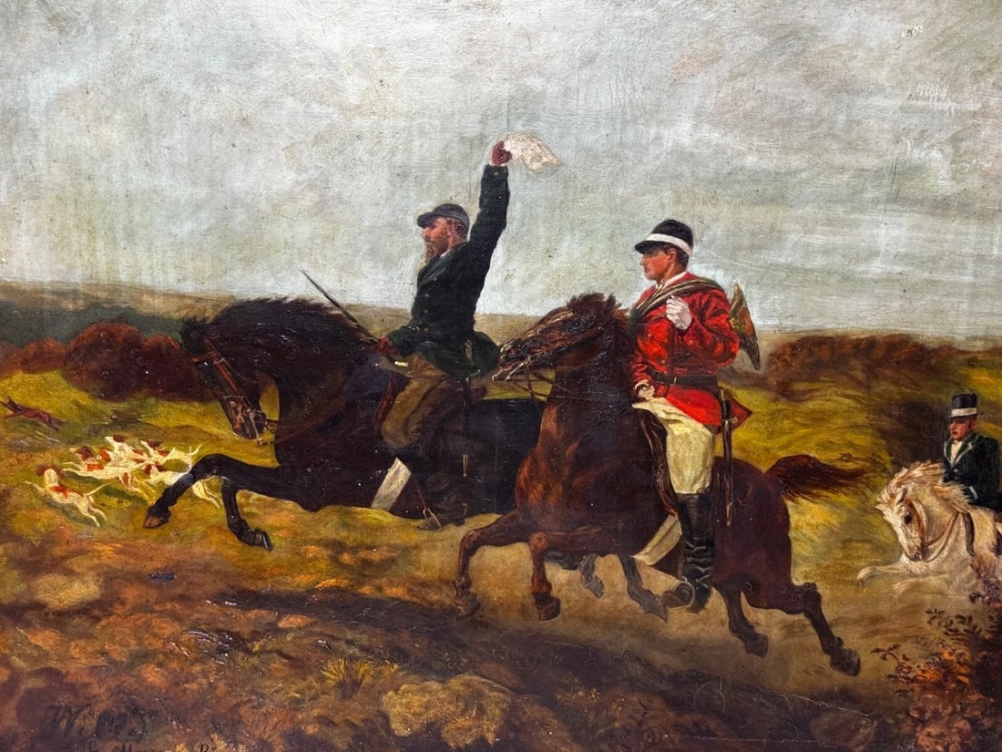 19th Century Oil Painting Huntsman In Hot Pursuit by Guillaume Urban Régamey - 3