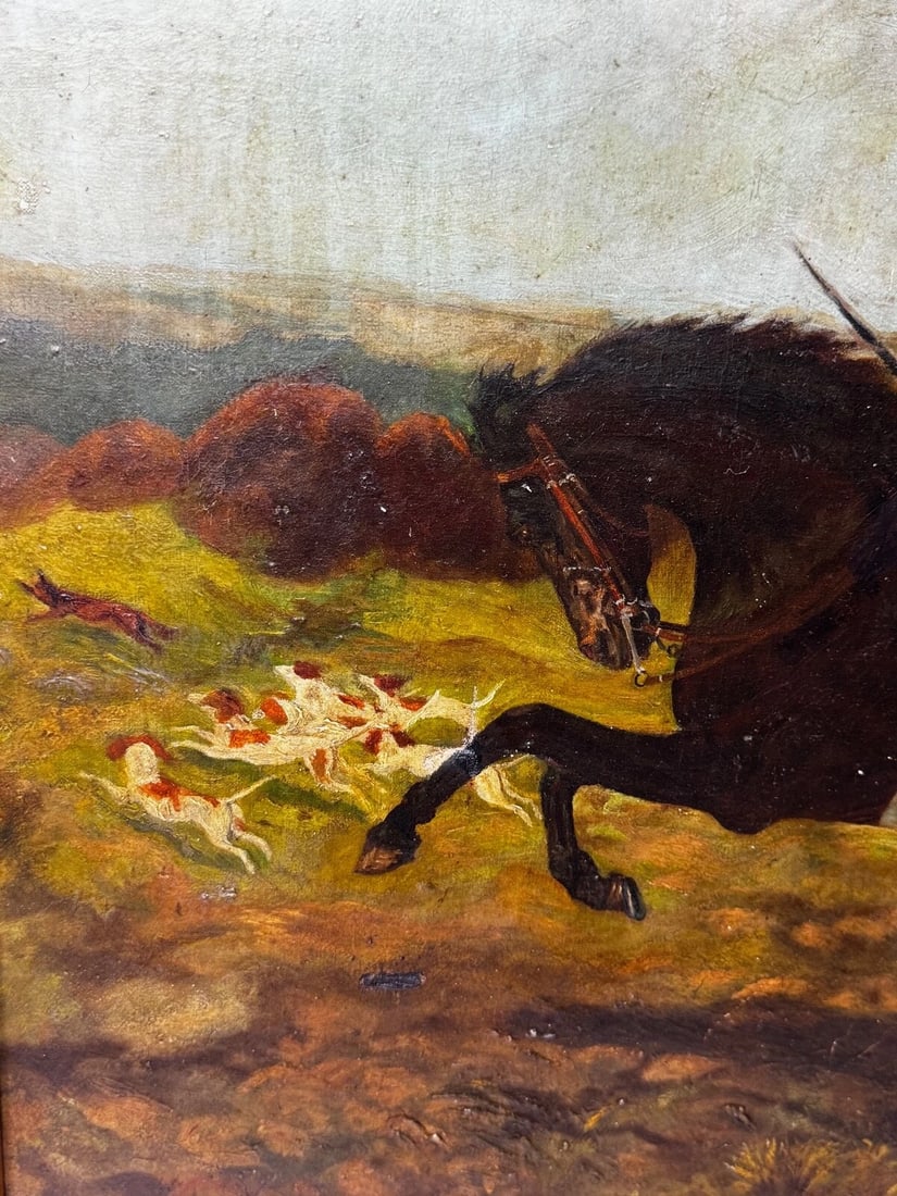 19th Century Oil Painting Huntsman In Hot Pursuit by Guillaume Urban Régamey - 7