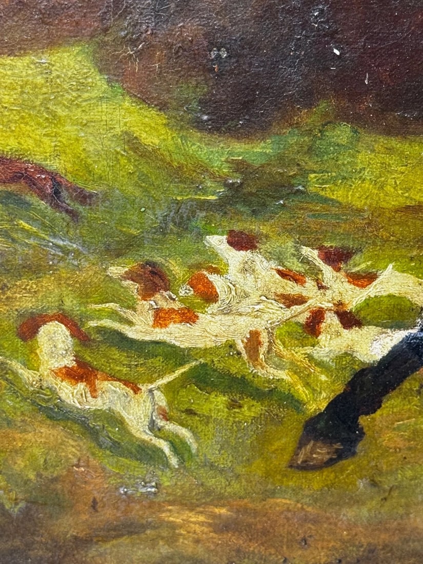 19th Century Oil Painting Huntsman In Hot Pursuit by Guillaume Urban Régamey - 8