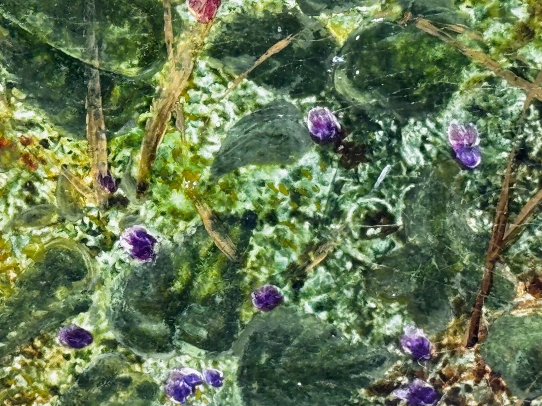 Oil Painting Blossom Flowers Starling Bird Eggs Nest Mossy Bank By Oliver Clare - 13