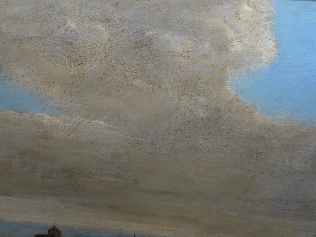 Large Oil Painting King George III Returning from Hunting, Windsor Castle Beyond - 17