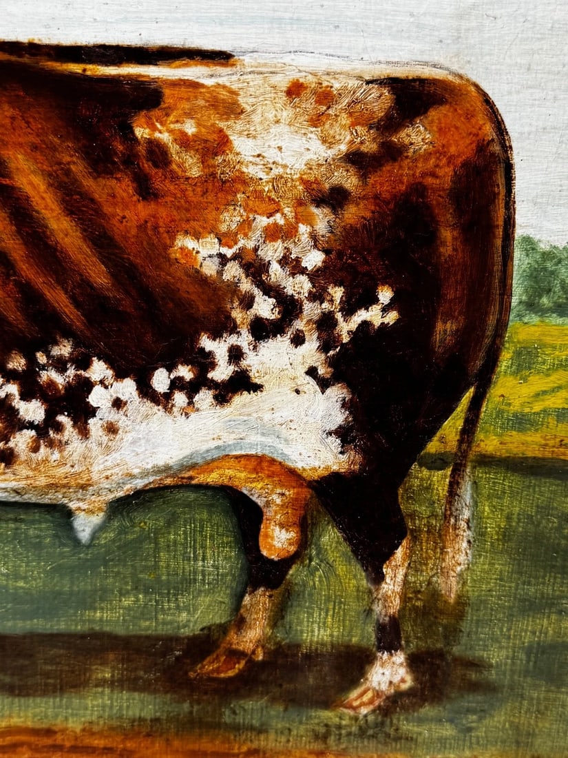 19th Century Oil Painting Prized Shorthorn Bull in the Manner of William Ward - 10