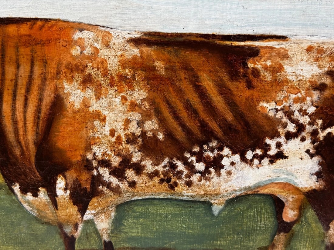 19th Century Oil Painting Prized Shorthorn Bull in the Manner of William Ward - 8