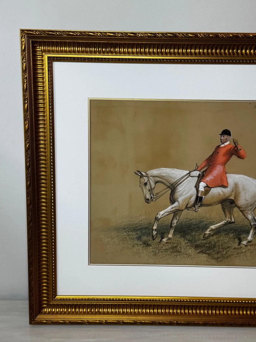 Sporting Painting Quorn Hunt Tom Firr Up Grey Horse by Basil Nightingale - 18