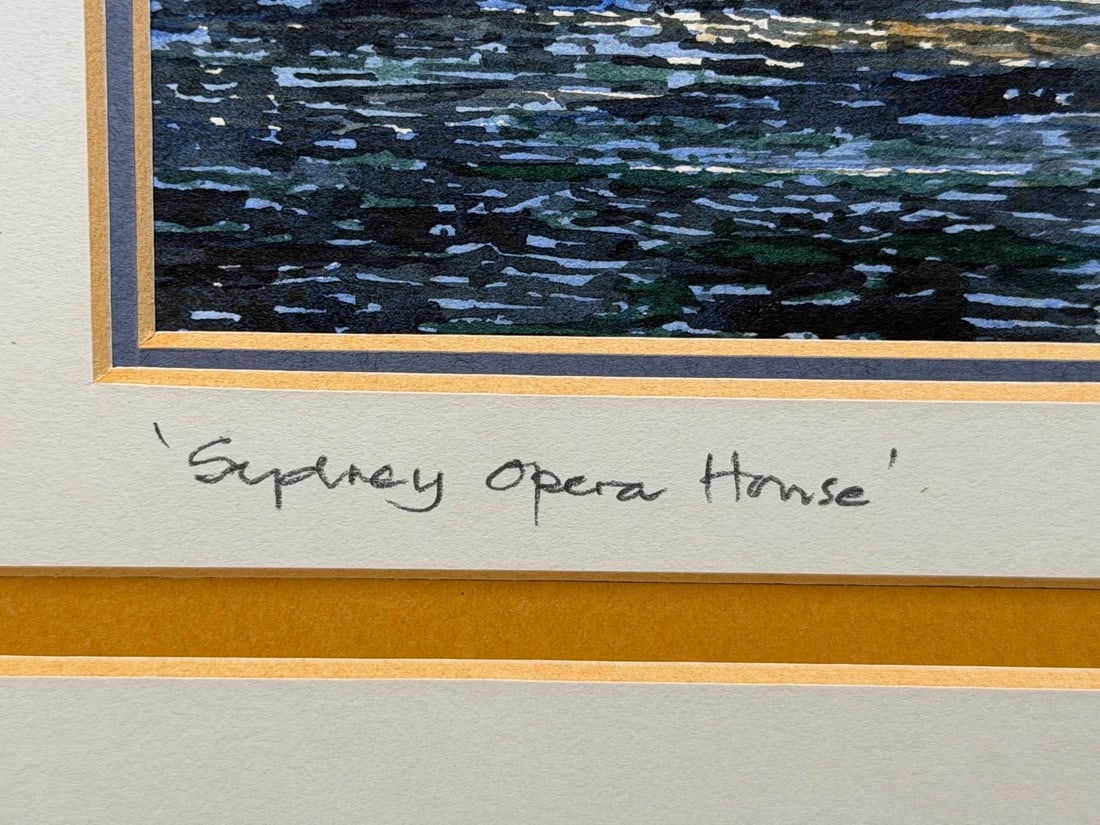 Architectural Painting of Sydney Opera House Framed Signed G. Douglas Hemingway - 18