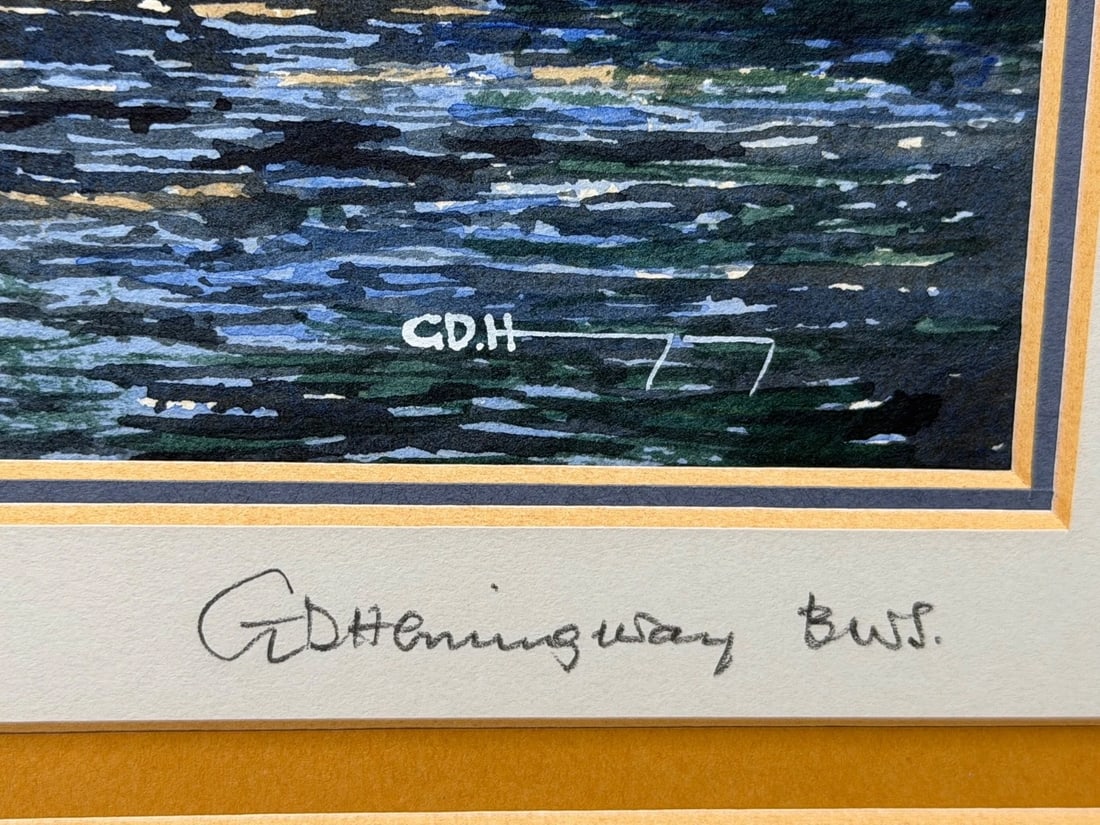 Architectural Painting of Sydney Opera House Framed Signed G. Douglas Hemingway - 19