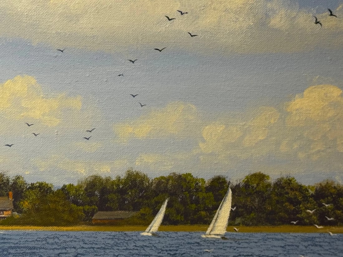 Oil Painting Windermere Ascendancy — Fairline Squadron 50 Yacht By Edward Hersey - 17