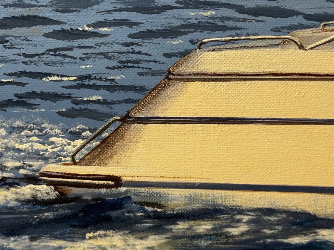 Oil Painting Windermere Ascendancy — Fairline Squadron 50 Yacht By Edward Hersey - 18