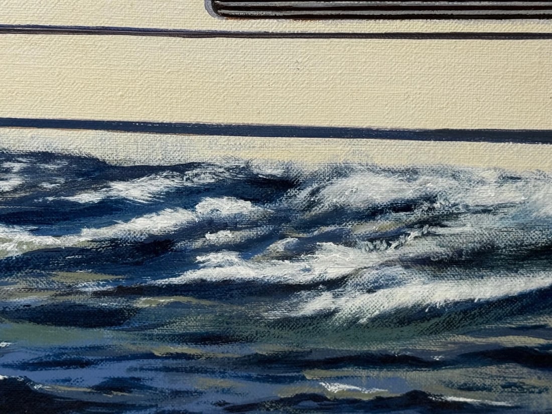 Oil Painting Windermere Ascendancy — Fairline Squadron 50 Yacht By Edward Hersey - 19