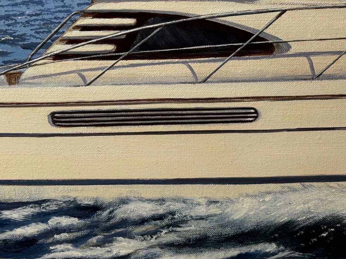 Oil Painting Windermere Ascendancy — Fairline Squadron 50 Yacht By Edward Hersey - 20