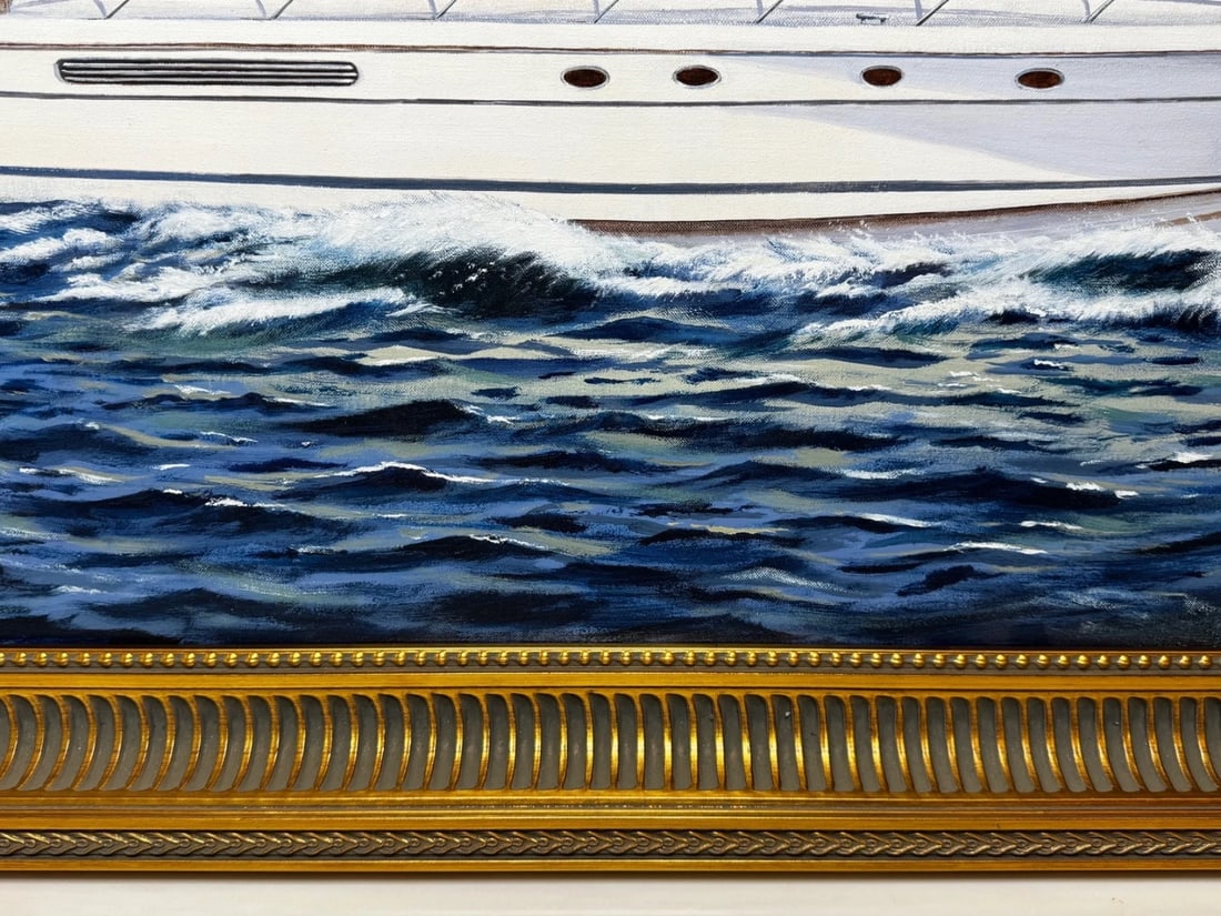 Oil Painting Windermere Ascendancy — Fairline Squadron 50 Yacht By Edward Hersey - 6